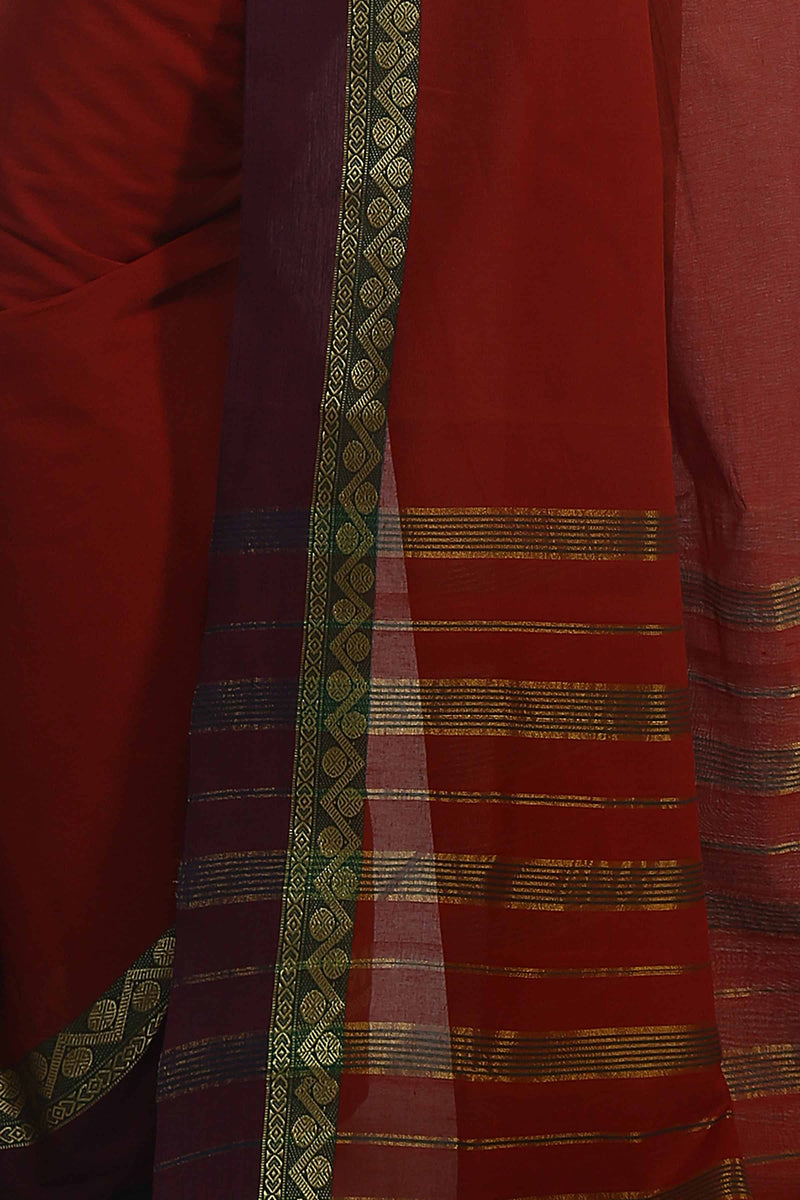 Red Narayanpet Cotton Saree