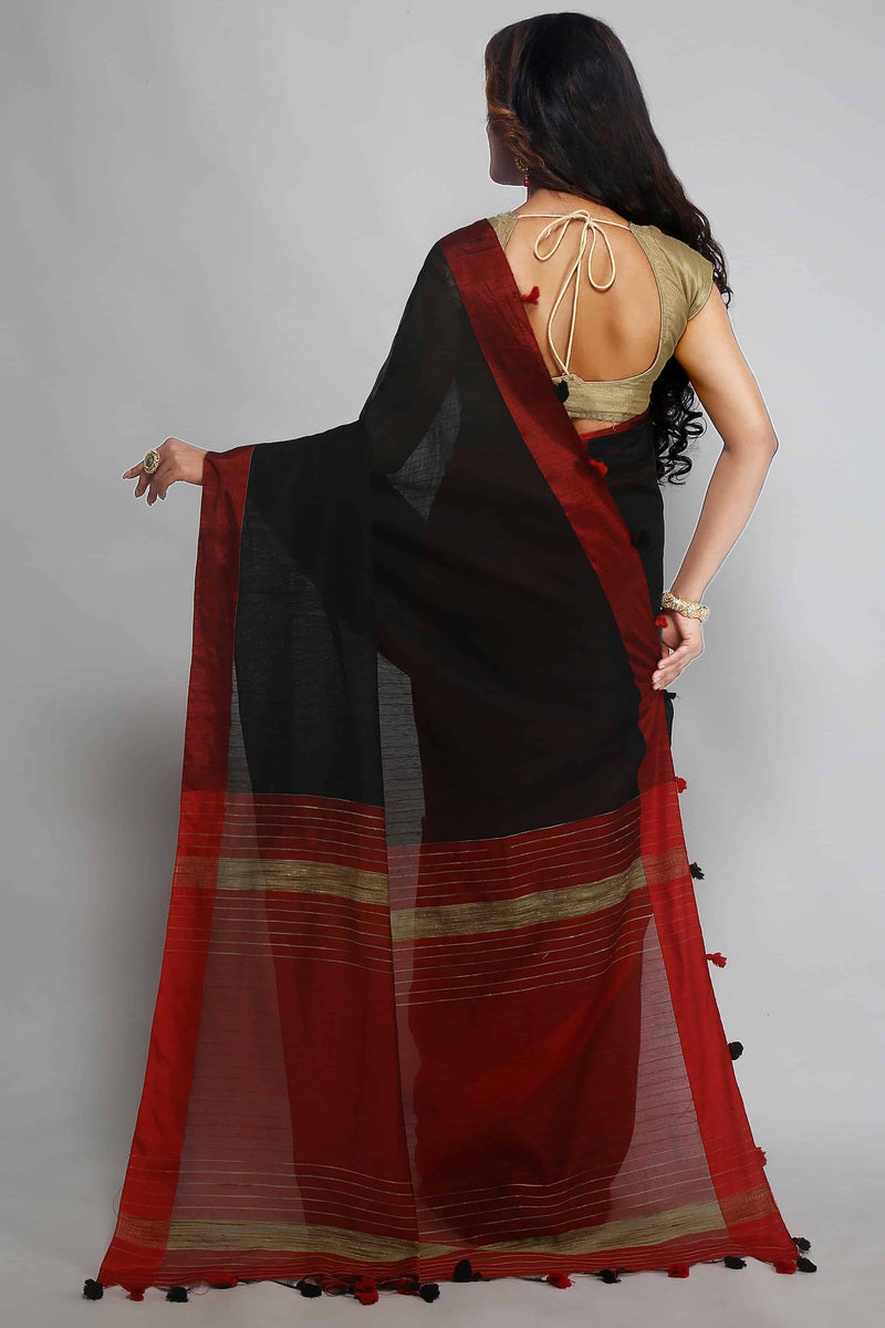 Black Art Silk Saree